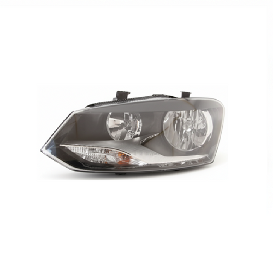 DEPO - HEAD LAMP FOR Volkswagen Polo Type-2 With Motor (Black) 2014-2022 RH